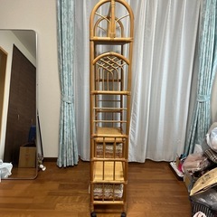 キャスター付き衣類ラックの画像