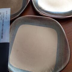 箔一　古代箔　梅型銘々皿5枚の画像