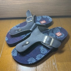 新品　サンダル　メンズ　ネイビー　花柄　メーカー不明