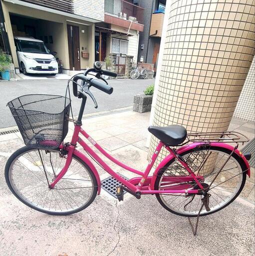 パールピンクの自転車ママチャリ【取りに来て頂ける方】 パールピンクの自転車ママチャリ【取りに来て頂ける方】