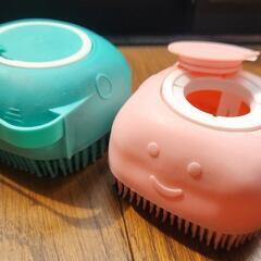 犬猫用　シャンプーブラシ　ピンク