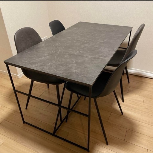 LOWYA ダイニングテーブル チェア4脚セット