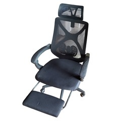NO.2306 オフィスチェア パソコンチェア ゲーミングチェア ハイバック フットレスト付き 家具 中古の画像