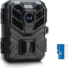 Hapimp 防犯カメラ 小型 トレイルカメラ SDカード付き ...