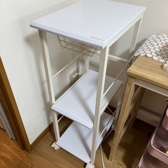  山善　キッチンワゴン　KPB-2942(WH)