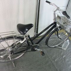 E174　★限定特価　整備済み★ブリヂストン　アルベルト　ブラック★ 中古自転車 【26インチ 】 前後車輪新品(*^▽^*)の画像