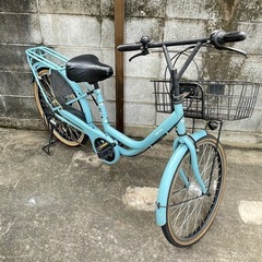 値下げ中‼️6段切替付き 鍵付き らくらくスタンド 24インチ自転車 ママチャリ おしゃれカラーの画像