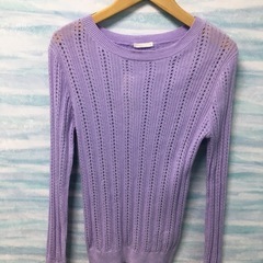 【GU】トップス　S サマーニット　ラベンダー　新品
