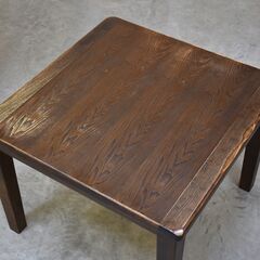 ≪zyt2044ジ≫ アサヒファニチャー こたつテーブル 幅90cm 正方形 こたつ動作NG/現状品 和風ダイニングテーブル 中古家具/宮城県仙台市 70317-02 の画像