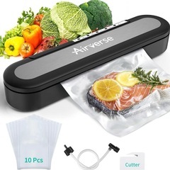 自動真空パック機 真空パック 専用袋付き フードシーラー 食材保...