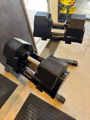 極上品 北海道旭川市 HAIGE ハイガー HG-A JDB03 40kg×2個+専用台 可変式ダンベル 最重量モデル