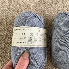 28カネボウkanebo毛糸 新品50g✖️2玉淡いグレーベルベアの画像