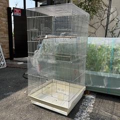 鳥カゴ　ホーエイ　ホワイト　一式