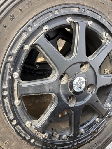 ハイゼット サンバー エブリイ ハスラー  などに　175/65R14 マッドスター RADIAL M/T XTREME-J 14×4.5J+43 4/100 黒 タイヤホイール4本セット