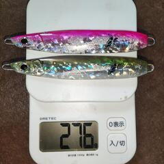 メタルジグ140g　ピンク　黄緑