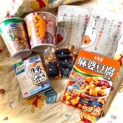 ヘルシーカレールーやカップ麺、調味材料など７種８品