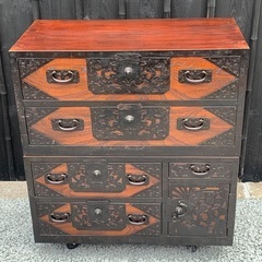 時代箪笥　佐渡箪笥　八幡箪笥　重ね箪笥　和たんす　アンティーク　レトロ 和製アンティーク 時代箪笥 佐渡八幡箪笥
