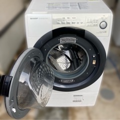 直接引き取り大歓迎‼️SHARP 7.0kg乾燥機付きドラム式洗濯機 ES-S7C-WL 2018年製/J021-05 の画像