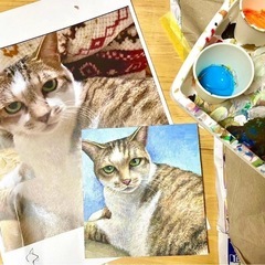 ペット・キャラクター、人物、イラスト ・風景など　色紙や、絵🖼️...