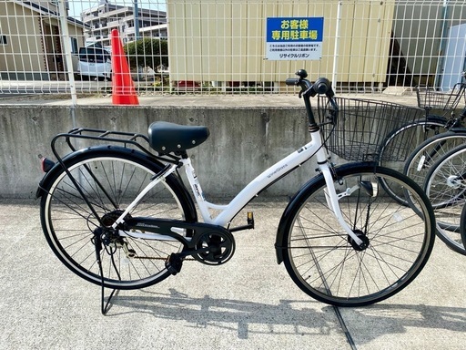 丸石 27インチ 6段変速 中古 自転車 学生 買取 引取 ホワイト