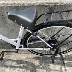 丸石 27インチ 6段変速 中古 自転車 学生 買取 引取 ホワイト の画像
