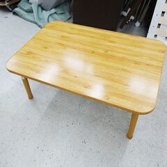 【恵庭】☆中古品☆ミツワ 折りたたみテーブル 木目調 ナチュラル...