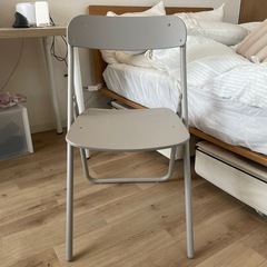 無印　スチールパイプ折りたたみチェア
