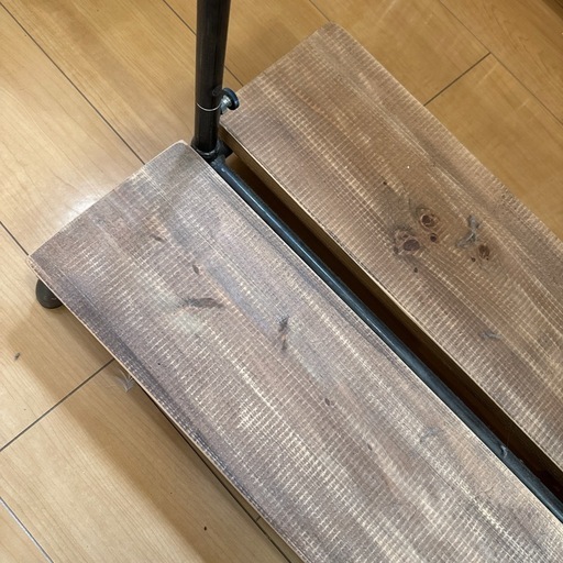 お洒落！ダブルスタンダード　職人ハンドメイド鉄製ハンガーラック