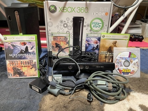 XBOX360 エックスボックス120GBバリューパック ELITE +キネクト　ソフト３本付き