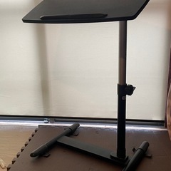 高さ角度調整サイドテーブル(黒)