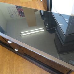 ♪テレビ台 TVボード 115cm幅 ガラス天板 札幌♪の画像