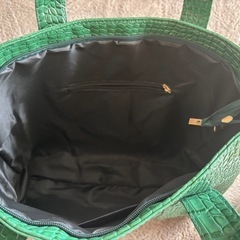 新品グリーン　トートバッグの画像