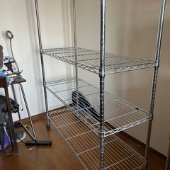 中古　スチールラック 幅120cm 4段 ルミナススリム スチー...
