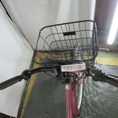 E181★限定特価★ 中古自転車 【　26インチ　パープル軽快車　LEDオートライト 】の画像