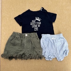 半袖Tシャツ ハーフパンツ 3枚セット　80cm
