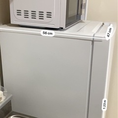 冷蔵庫、電子レンジ、炊飯器（3年前に新品購入）の画像