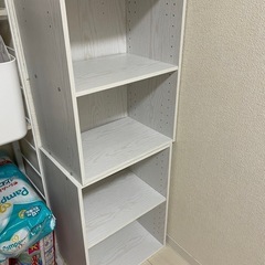 ニトリ　カラーボックス 　ホワイト　２段の画像