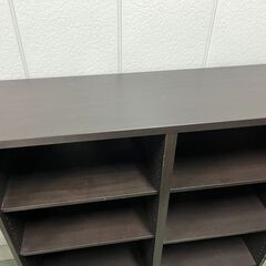木製 2列4段 収納棚 飾り棚 本棚 カラーボックス ブラウン 幅120cm×奥行40cm×高さ129cmの画像