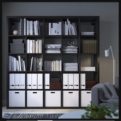 【譲渡先決定】IKEA カラックス 5段×5段(182×182)ブラックの画像