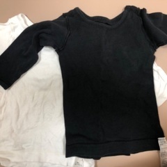 無印良品　肌着　80 白　黒　ベビー　長袖