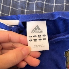 日本製　80　アディダス　Tシャツ　キッズ　半袖　ブルー　子供子供　ベビー　サッカー　ユニフォーム　日本代表の画像