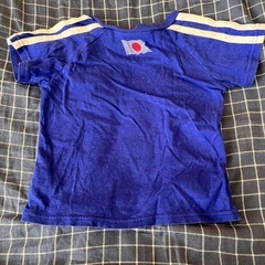 日本製　80　アディダス　Tシャツ　キッズ　半袖　ブルー　子供子供　ベビー　サッカー　ユニフォーム　日本代表の画像