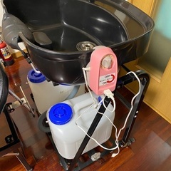 移動式シャンプー台＆イスの画像