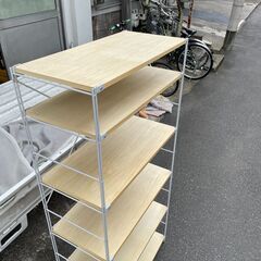 0円 無料 無印良品 ステンレスユニットシェルフ の画像