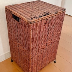 大川良質アウトレット家具オックス　持ち手ありランドリーボックス　...