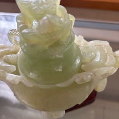 翡翠　香炉　台座付き2個の画像