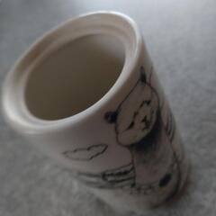 陶器　アルパカ柄　入れ物の画像