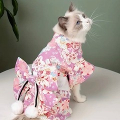 【新品】ペット用着物和服　犬猫どちらも着れます🎀