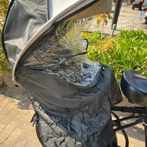 子供乗せ非電動自転車レインカバー付き