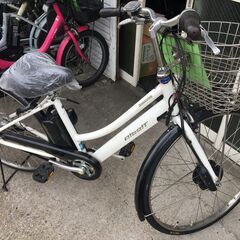 地域限定送料無料　ブリヂストン　アルベルト　内装5段変速　回生充電　9,6AH　白　パスシティ　ビビ　神戸市　電動自転車　の画像